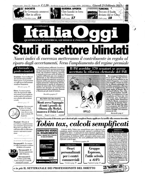 Italia oggi : quotidiano di economia finanza e politica